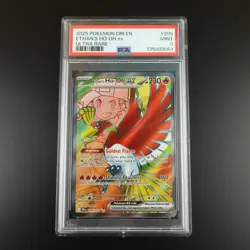 PSA 9 Ethan's Ho-Oh ex 209/182 Pokemon Destined Rivals Full Art Graded - Image 1
