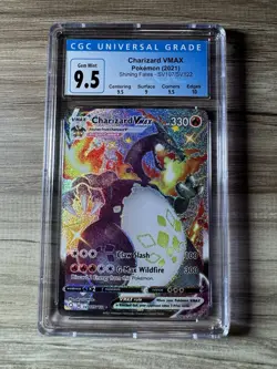 Pokemon Charizard VMAX SV107/SV122 Shining Fates Holo CGC 9.5 Now CGC 10 - Image 1