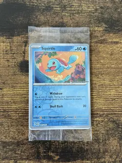 Pokemon Center Stamped Reverse Holo Squirtle Promo 007/165 Sealed Case Fresh - Image 1
