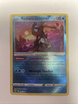 Pokemon Radiant Greninja Radiant Rare SWSH10:Astral Radiance 046/189 NM - Image 1