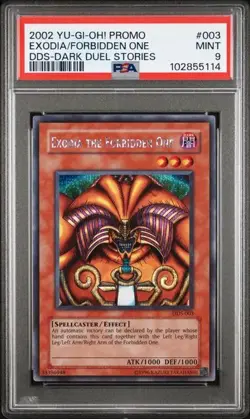 Yugioh Exodia the Forbidden One DDS-003 Prismatic Secret Rare PSA 9 - Image 1