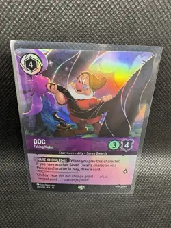 Doc - Taking Notes - 210/204 - Epic - Disney Lorcana Wilds Unknown - Image 1