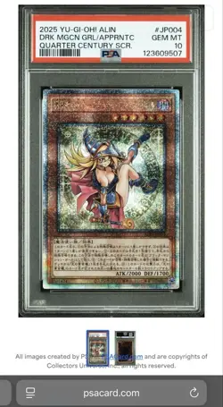 YuGiOh PSA10 Dark Magician Girl 25th Quarter Century Secret Rare Japan TCG - Image 3