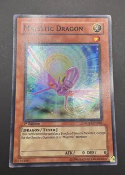 Yugioh Majestic Dragon SOVR-EN001 Super Rare NM - Image 1