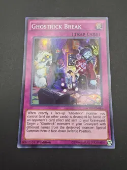 WSUP-EN043 Ghostrick Break Super Rare 1st Edition LP Yugioh Card - Image 1