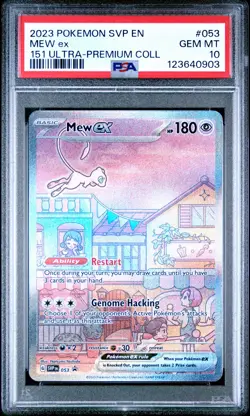 2023 POKEMON SVP EN-SV BLACK STAR PROMO 151 ULTRA-PREM COLL #053 MEW EX PSA 10 - Image 1
