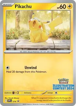 Feraligatr 213 Pikachu 214 SEALED Illustration Contest 2024 Promo Pokemon TCG NM - Image 3