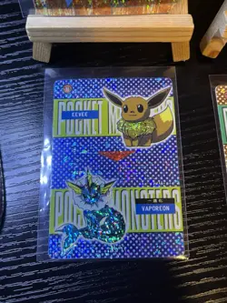 Eeveelution Pokemon Vintage Pocket Monsters Vending Prisms Holo Sticker Card - Image 5