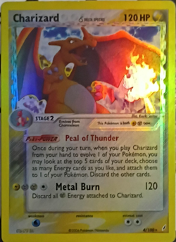 Pokemon Charizard Delta Species Holo 120 HP Crystal Guardians 4/100 Metal Burn - Image 1