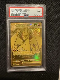 2026 POKEMON ASC EN-ASCENDED HEROES MEGA HYPER RARE MEGA CHARIZARD Y EX PSA 9 - Image 1
