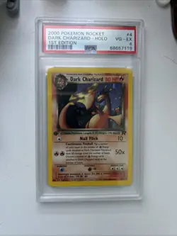 2000 POKEMON TEAM ROCKET DARK CHARIZARD 1ST EDITION HOLO PSA 4! - Image 1