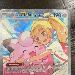 Pokemon Lillie's Clefairy ex Sv09 Journey Together SIR Holo 184/159 EN - Image 3