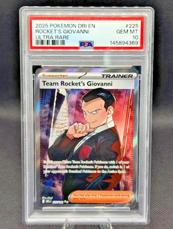 Team Rocket’s Giovanni 225/182 PSA 10 GEM MT Ultra Rare 2025 Pokemon DRI EN - Image 1