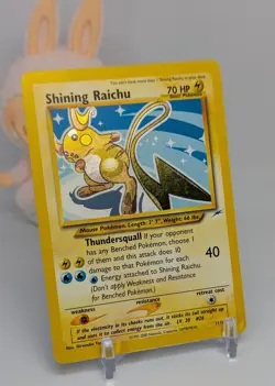Shining Raichu ✨ Damaged ✨ Neo Destiny Secret Rare ✨ Unlimited Holo WOTC 111/105 - Image 2