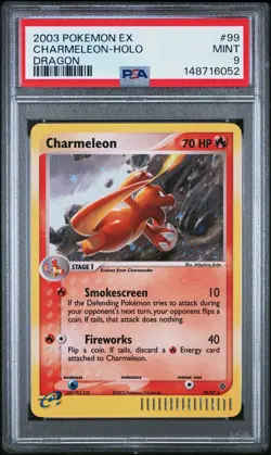 2003 POKEMON EX DRAGON #99 CHARMELEON-HOLO PSA 9 - Image 1