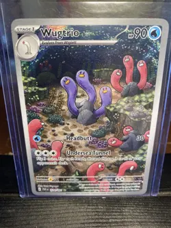 Pokemon Wugtrio 224/091 SV: Paldean Fates Illustration Rare Holo 90 HP Headbutt - Image 1