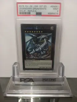 Legendary Dragon Of White YuGiOh! WSUP-EN051 Prismatic Secret Rare PSA 9 🐉🔥 - Image 1