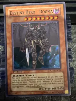 Destiny Hero- Dogma NM 1st Edition Ultimate Rare POTD-EN014 Yu-Gi-Oh! See Photos - Image 4
