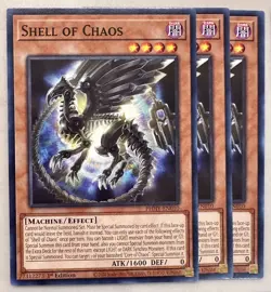 Yugioh! 3x Shell of Chaos PHHY-EN010 Common 1st Ed NM - Image 1