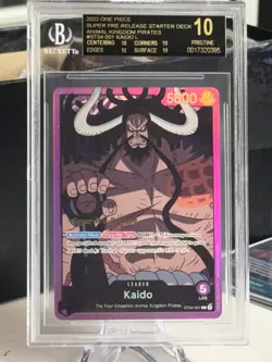 Kaido ST04-001 One Piece Super Pre-Release Leader AA BGS 10 Black Label - Image 1