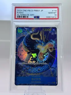 PSA 10 Kaido SEC Parallel PRB-01 OP05-118 One Piece Card Japanese - Image 1