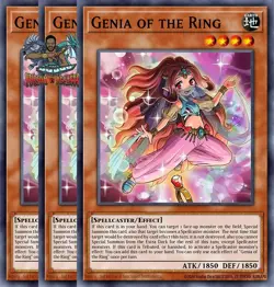 Yugioh! 3x Genia of the Ring BLZD-EN085 Super Rare 1st Ed NM - Image 1