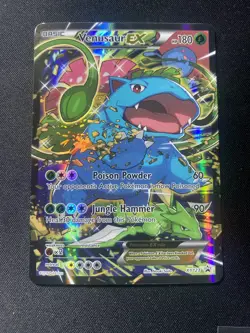 Venusaur EX XY 123 Black Star Promo Full Art Holo Card Near Mint Condition - Image 1