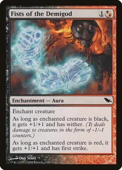 Fists of the Demigod 1x MtG Shadowmoor SP/NM - Image 1