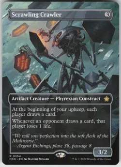 MTG Scrawling Crawler (Borderless) NM Foundations Magic 354 - Image 1