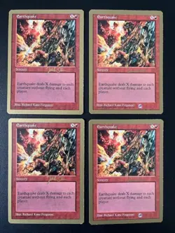 MTG- Earthquake x4 - 1997 Seattle World Championship Deck - Image 1