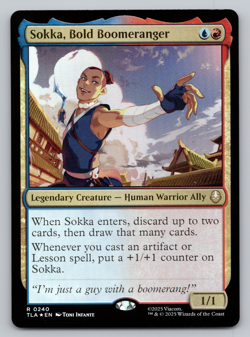 Sokka, Bold Boomeranger FOIL - MTG Avatar: The Last Airbender TLA - Image 1