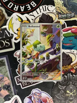 Pokemon TCG Bulbasaur Holo Card 143/142 Stellar Crown Illustration Rare Full Art - Image 1