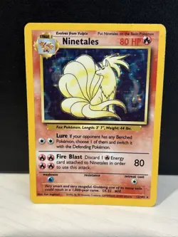 Ninetales Holo 12/102 Base Set Unlimited 1999 English Pokemon Card - Image 1