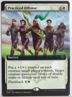 Practiced Offense [New, Near Mint] Extended Art {Secrets of Strixhaven} - Image 1