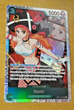 ONE PIECE ENGLISH CARD HOLO GAME CARTE HOLO NAMI OP02-036 ALT EN NM - Image 1