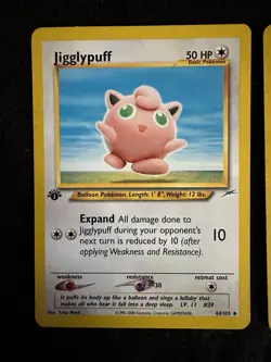 Pokemon Jigglypuff Neo Destiny 1st Edition Uncommon Card 44/105 - Image 2