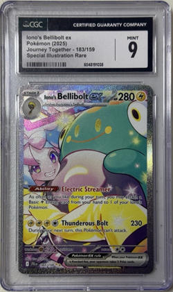 Iono's Bellibolt Ex Pokemon (2025) Journey Together 183/159 SIR CGC 9 MINT - Image 1
