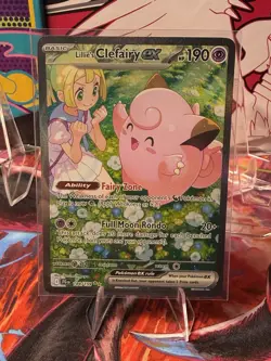 2025 Pokemon Journey Together Lillie's Clefairy ex Full Art #184/159 - Image 1