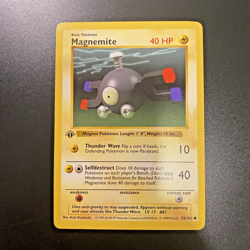 Magnemite 53/102 1st Edition Shadowless Base Set Regular LP+ - Pokemon Card - Image 1