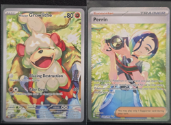 Nintendo Pokemon TCG SV 151 Hisuian Growlithe & Perrin Full Art Holo (2) - Image 1