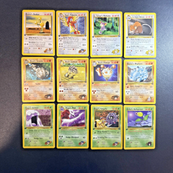 Vintage Pokemon Gym Challenge 1st Edition (12) Card Lot- Rare/Uncom/Comm Mix- LP - Image 1