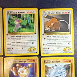 Vintage Pokemon Gym Challenge 1st Edition (12) Card Lot- Rare/Uncom/Comm Mix- LP - Image 3