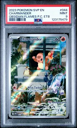 2023 POKEMON OBSIDIAN FLAMES POKEMON CENTER ETB PROMO SVP #044 CHARMANDER PSA 9 - Image 1