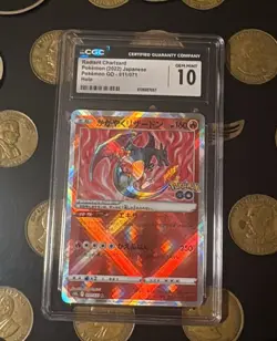 Radiant Charizard 011/071 S10b Pokemon GO Kagayaku Holo CGC 10 Japanese 2022 - Image 1