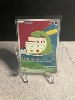 Pokemon TCG Gulpin 154/142 Sv07 Stellar Crown Illustration Rare Holo Basic 70HP - Image 1