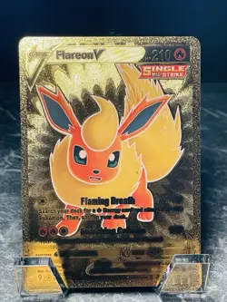 Flareon V Gold Display Card Pokemon TCG - Image 1