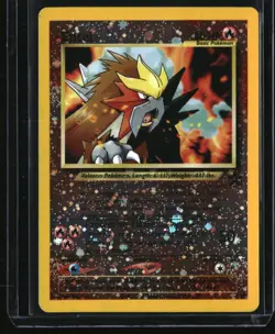 Pokemon WoTC Promo Entei Rev Holo 34/53 MP with 3 Swirls - Image 1