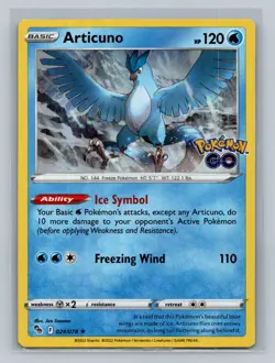 Articuno Pokemon GO 024/078 Near Mint NM Holo Rare - Image 1
