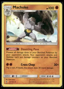 Machoke 64/145 Uncommon Guardians Rising Pokemon Moderately Played - Image 1