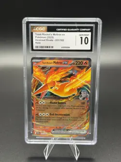 Pokemon TCG - 031/182 Team Rocket's Moltres ex Holo - CGC 10 - Image 1